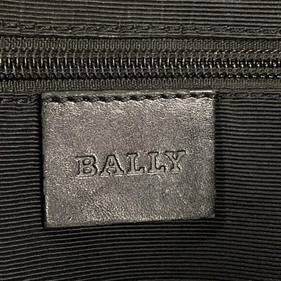 BALLY Busy B - Light gray Black Multi Canvas Leather Tote Bag - Picture 7 of 10